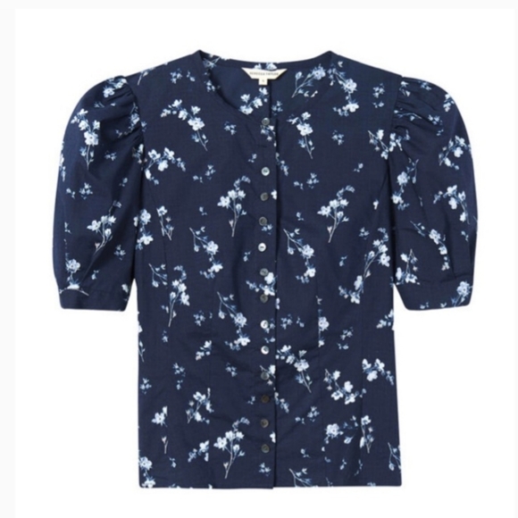 REBECCA TAYLOR Francine Floral Poplin Cottagecore Blouse Top - Picture 3 of 11